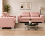 Modern pink Comfort Sofa Set – Contemporary 3+2 Seater Sofa for Living Room - Image 2