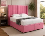 Pink Super King Size Bed – Premium 200×200cm Ottoman Frame with Mattress