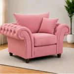 Nicole Pink   1 Seater Sofa – Elegant Luxury Lounge Chair