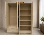 Elegant 4 Door Mirrored Wardrobe with 2 Mirror Panels and 2 Spacious Drawers - Image 4