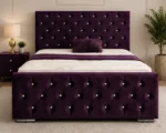 Royal Purple Florida 6ft Super King Bed – 200×200cm Luxury Upholstered Frame with mattress