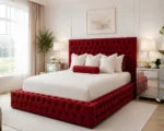 Deep Red Imperial – Luxury Ambassador Super King Bed-6ft Super King Bed with Mattress - Image 2