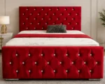 Soft Red Florida Super King Size Bed with mattress – 200×200cm 6ft Premium Bedroom Design
