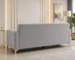 Luxury Turkish Sofa bed – Grey 3 Seater Sofa with Gold Accents - Image 2