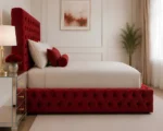 Deep Red Imperial – Luxury Ambassador Super King Bed-6ft Super King Bed with Mattress - Image 3