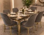 Stylish Dining Table with 6 Chairs Set – Comfortable Dining Furniture for Creating a Beautiful and Welcoming Dining Room