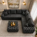 Luxury Ashton Corner Sectional – Elegant L-Shaped Fabric Living Room Sofa