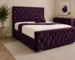 Royal Purple Florida 6ft Super King Bed – 200×200cm Luxury Upholstered Frame with mattress - Image 5